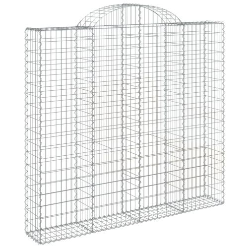 Дъговидна габионна кошница 200x30x180/200 см поцинковано желязо