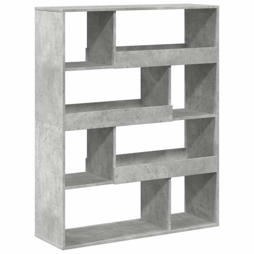 Разделител за стая бетонно сив 100x33x125,5 см инженерно дърво