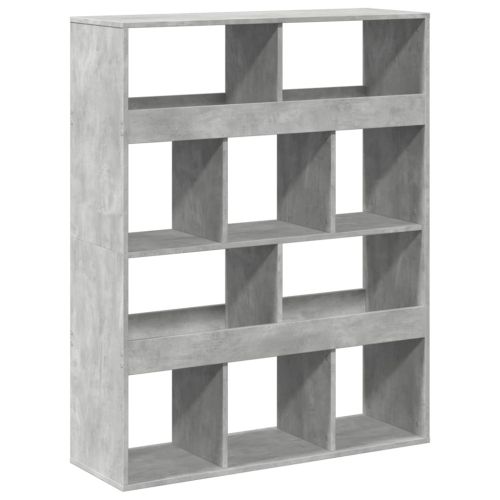 Разделител за стая бетонно сив 100x33x125,5 см инженерно дърво
