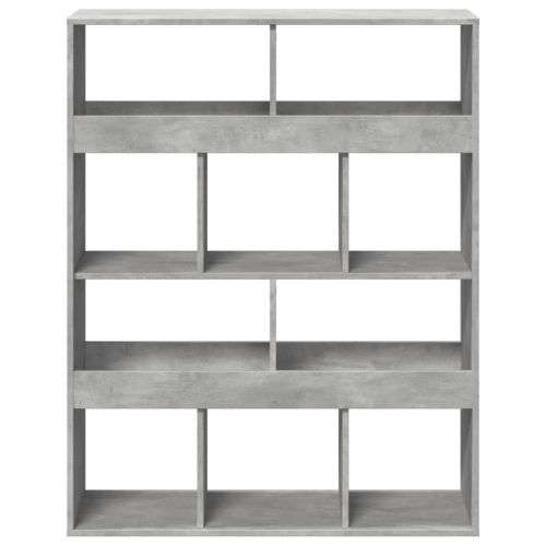 Разделител за стая бетонно сив 100x33x125,5 см инженерно дърво