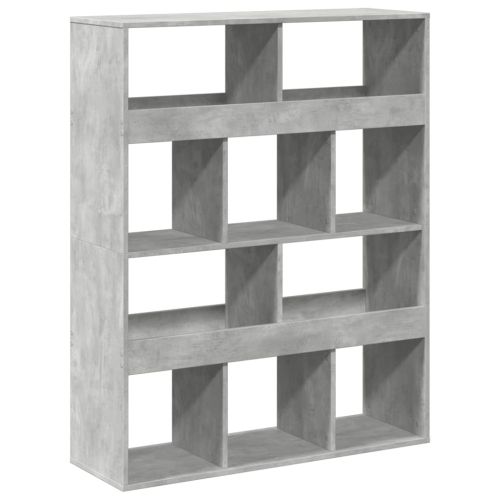 Разделител за стая бетонно сив 100x33x125,5 см инженерно дърво