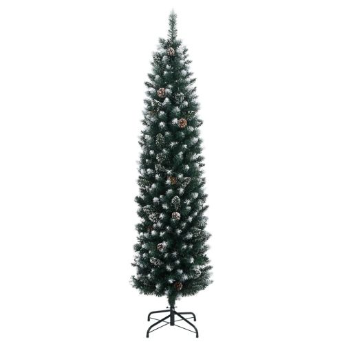 Изкуствена тънка коледна елха, 300 LED, 180 см