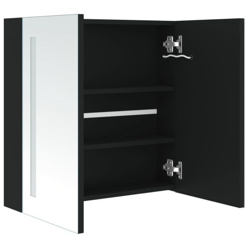 LED шкаф с огледало за баня, 62x14x60 см