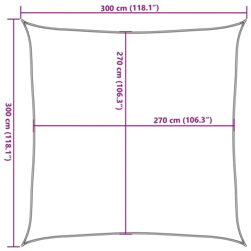 Платно-сенник, 160 г/м², квадратно, сини, 3x3 м, HDPE