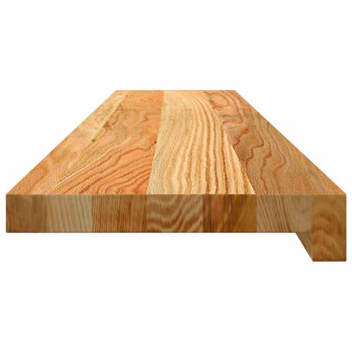 Прозоречни первази, 2 бр, светлокафяви, 100x20x2 см, дъб масив