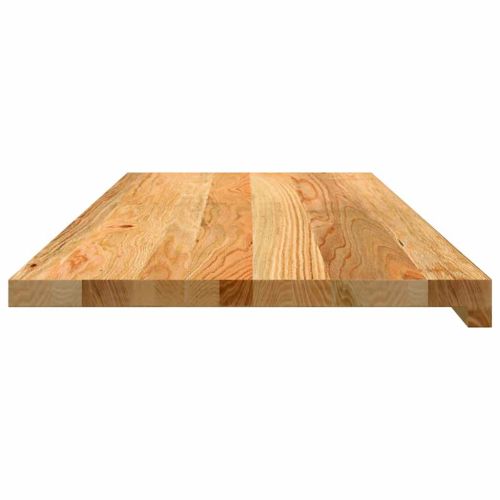 Прозоречни первази, 2 бр, светлокафяви, 100x40x2 см, дъб масив
