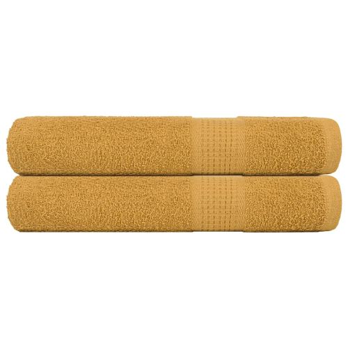 Кърпи за сауна FROGN 2 бр. Златни 80x200 см 360 г/м²