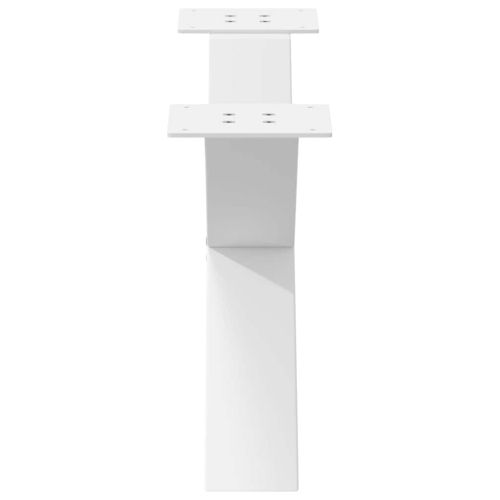 Крака за масичка за кафе, X-образни, 2 бр., бели, 70 x (30-31) см, стомана