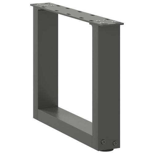 Крака за масичка за кафе, U-образни, 2 бр., антрацит, 40x(30-31) см, стомана