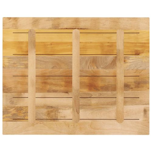 Плот за маса 80x80x3,8 см правоъгълен масивно дърво грубо манго