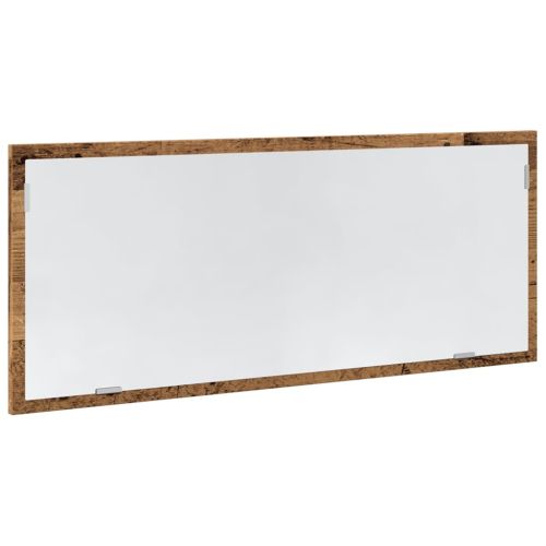 LED огледало за баня от старо дърво 100x8,5x37 cm