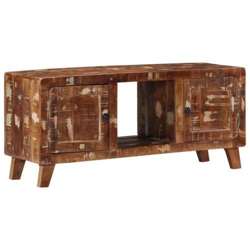 ТВ шкаф 105x46x32 cm Масивна дървесина Възстановена