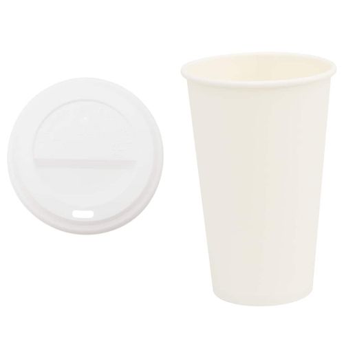 хартиени чаши за кафе с капачки 1000 бр. 16oz 400ml