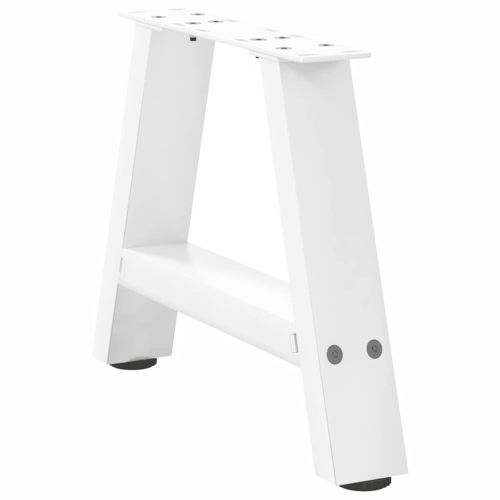 Крака за масичка за кафе, А-образни, 2 бр., бели, 30 x (30-31) см, стомана