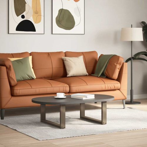 Крака за масичка за кафе, U-образни, 2 бр., естествена стомана, 60 x (30-31) см, стомана