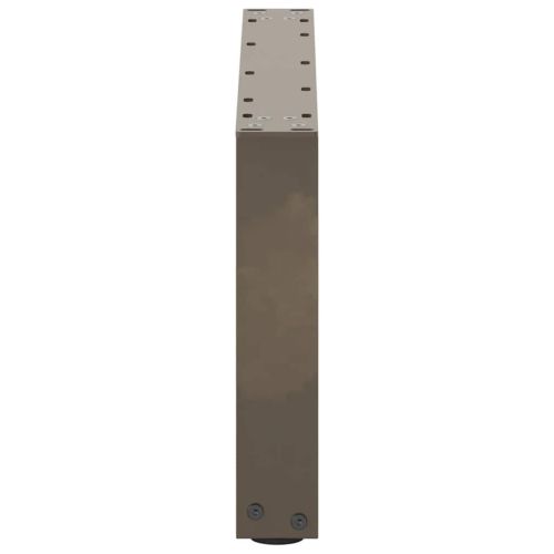 Крака за масичка за кафе, U-образни, 2 бр., естествена стомана, 60 x (30-31) см, стомана
