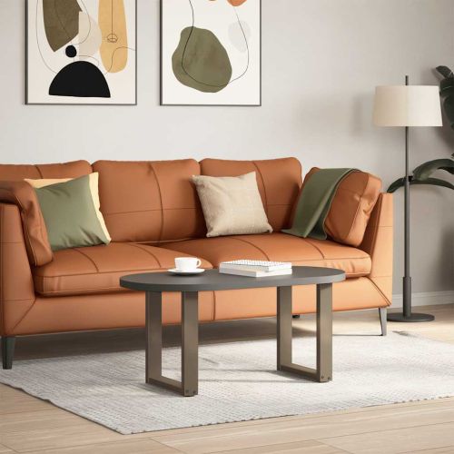 Крака за масичка за кафе, U-образни, 2 бр., естествена стомана, 38 x (42-43) см, стомана