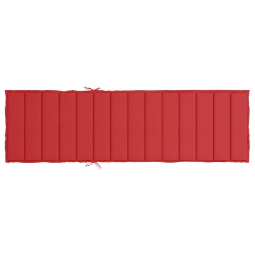 Шалте за шезлонг, червено, 200x60x3 см, Оксфорд плат