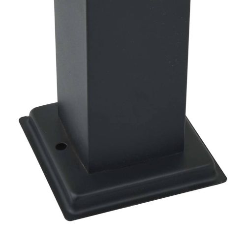 Осветителна колона с контакт 110 см, черна, IP44