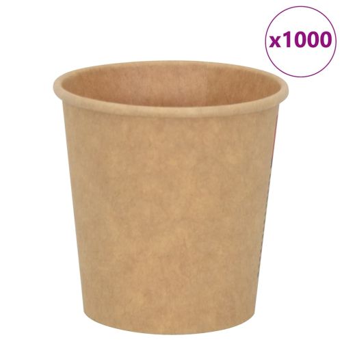 Хартиени чаши за кафе 1000 бр. 100 мл, кафяви