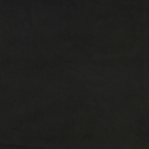 Горна табла за легло с уши, черна, 203x16x118/128 см, кадифе