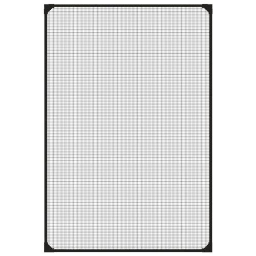 Магнитна мрежа против насекоми за прозорци, антрацит, 80x120 см