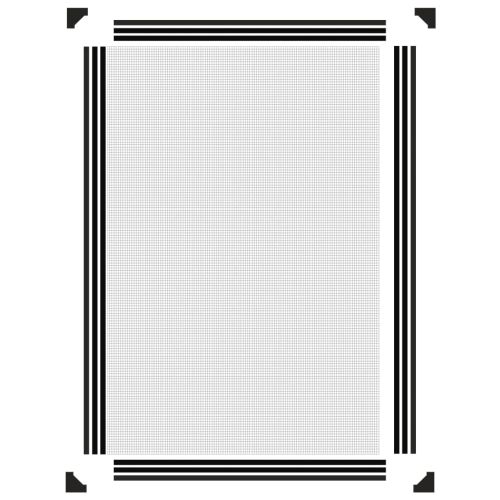 Магнитна мрежа против насекоми за прозорци, антрацит, 80x120 см