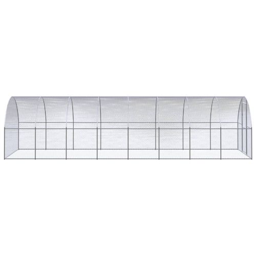 Птичарник на открито, 3x8x2 м, поцинкована стомана