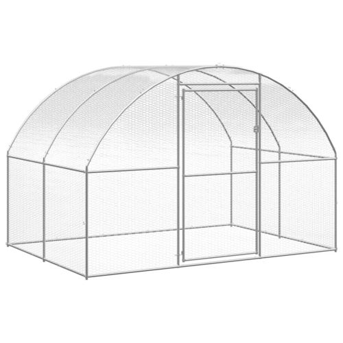 Птичарник на открито, 3x8x2 м, поцинкована стомана