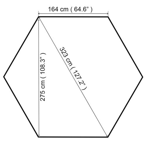 Градинска беседка, 323x275x265 см, бяла, 180 г/м²