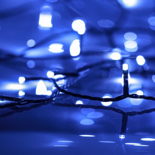 LED стринг със 150 LED, синьо, 15 м, PVC