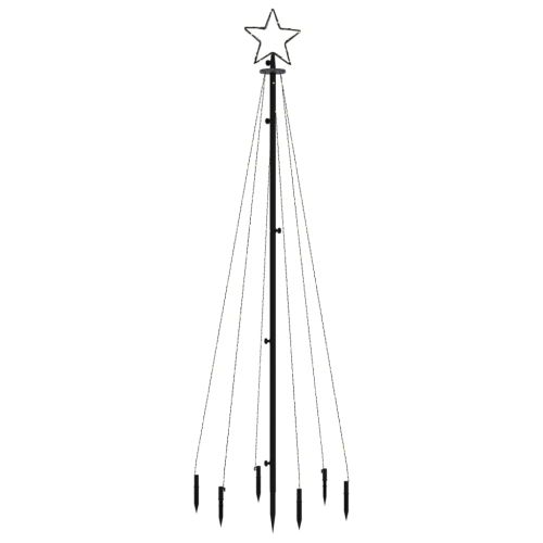 Коледна елха с шип, многоцветна, 108 LED, 180 см