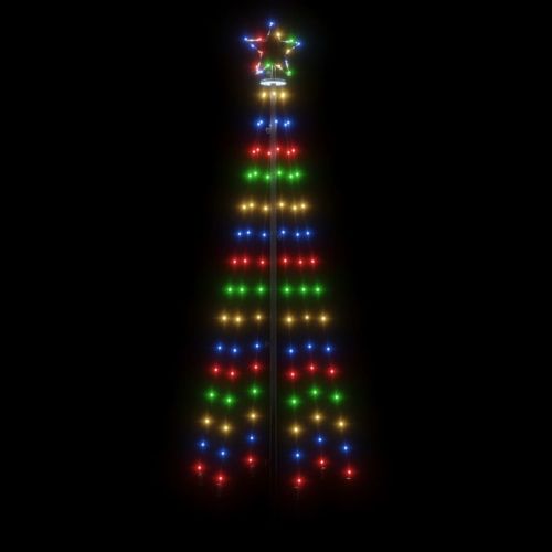 Коледна елха с шип, многоцветна, 108 LED, 180 см