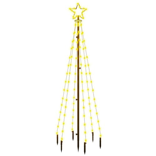 Коледна елха с шип, топло бяло, 108 LED, 180 см