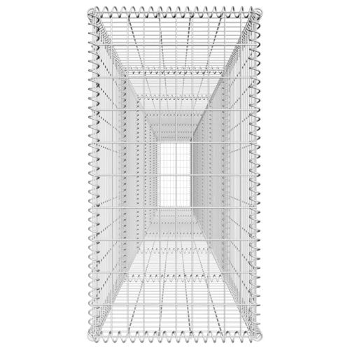 Габионна стена с капак, поцинкована стомана, 600x50x100 см
