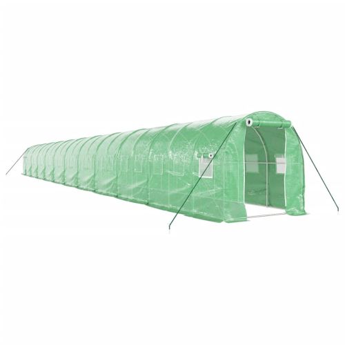 Оранжерия със стоманена рамка зелена 44 м² 22x2x2 м