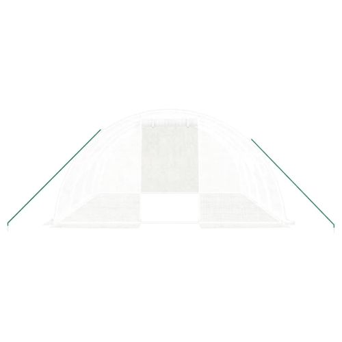 Оранжерия със стоманена рамка, бяла, 16 м², 4x4x2 м