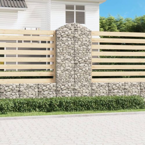 Дъговидна габионна кошница 100x30x220/240 см поцинковано желязо