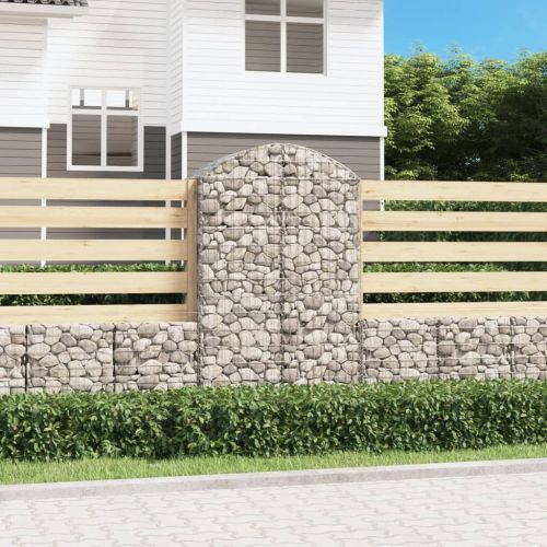 Дъговидна габионна кошница 100x50x160/180 см поцинковано желязо