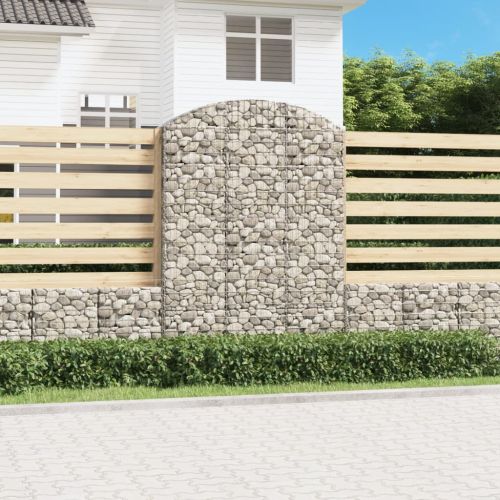 Дъговидна габионна кошница 150x30x200/220 см поцинковано желязо