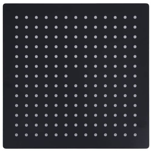 Rainshower душ пита, инокс, 25x25 cм, квадратна, черна