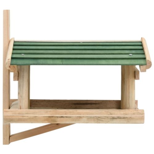 Хранилка за птици, дърво масив, 35x29,5x21 см