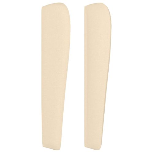 Горна табла за легло с уши, кремава, 183x23x118/128 см, плат