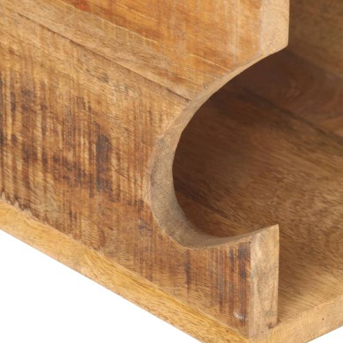 Стенна стойка за колело, 35x25x25 см, грубо мангово дърво масив
