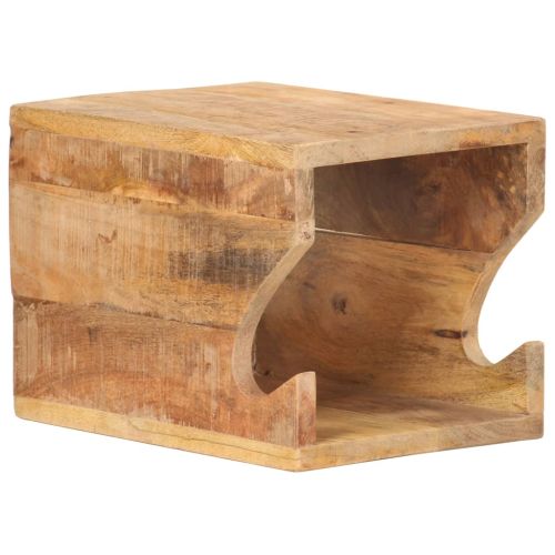 Стенна стойка за колело, 35x25x25 см, грубо мангово дърво масив