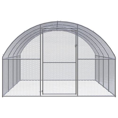 Птичарник на открито, 3x4x2 м, поцинкована стомана