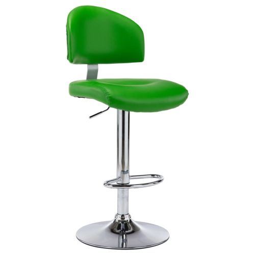 249665 Bar Stools 2 pcs Green Faux Leather