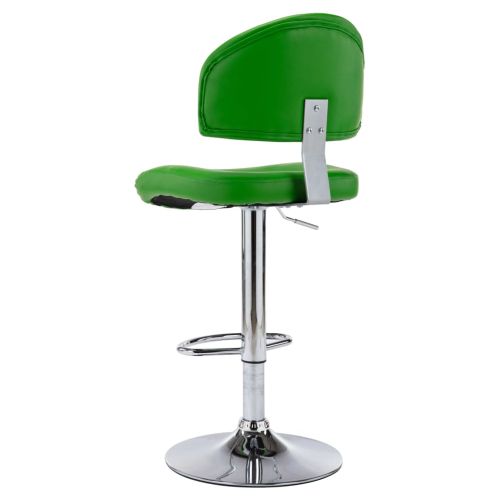 249665 Bar Stools 2 pcs Green Faux Leather