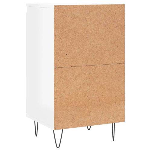 Бюфети 2 бр бял гланц 40x35x70 см инженерно дърво