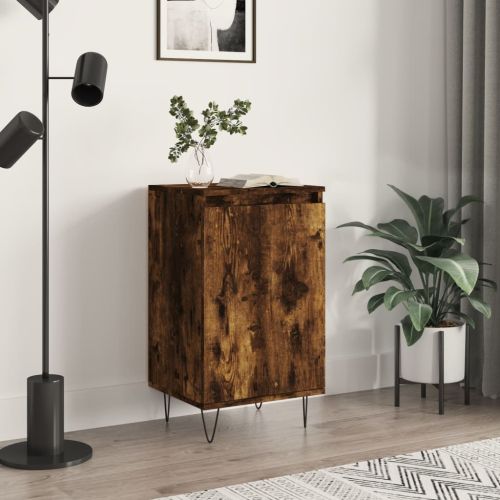 Бюфет опушен дъб 40x35x70 см инженерно дърво